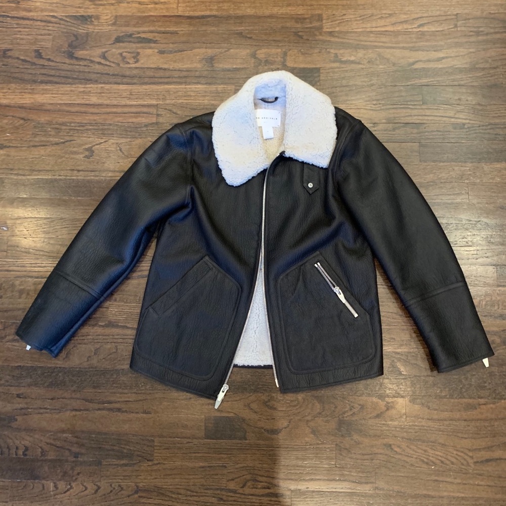 THE ARRIVALS LEATHER PILOT JACKET